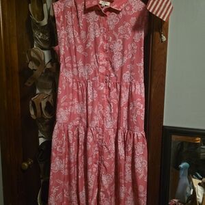 Umgee Coral Floral Blouse